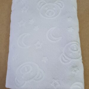 Manta Fleece Premium Branco 3D 1m x 80cm