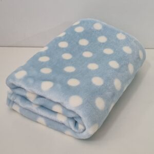 Cobertor Para Bebê Menino Bolinhas Azul Luxo Premium "1m x 80cm"
