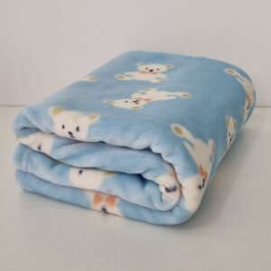 Cobertor Para Bebê Menino Urso Azul Luxo Premium "1m x 80cm"