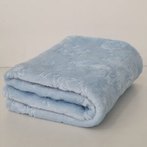 Cobertor Para Bebê Menino 3D Foguetinho Azul Luxo Premium "1m x 80cm"