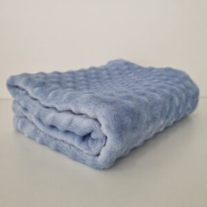 Manta para Bebe Pipoquinha Menino Fleece Premium Azul Bolha "1m x 80cm"