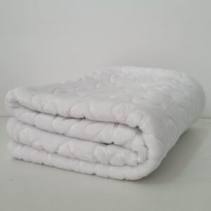 Cobertor 3D Para Bebê Menina Menino Unissex Branco Coração Luxo Premium "1m x 80cm"