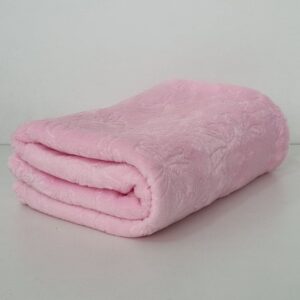 Cobertor Laço 3D Para Bebê Menina Rosa Lacinho Luxo Premium "1m x 80cm"